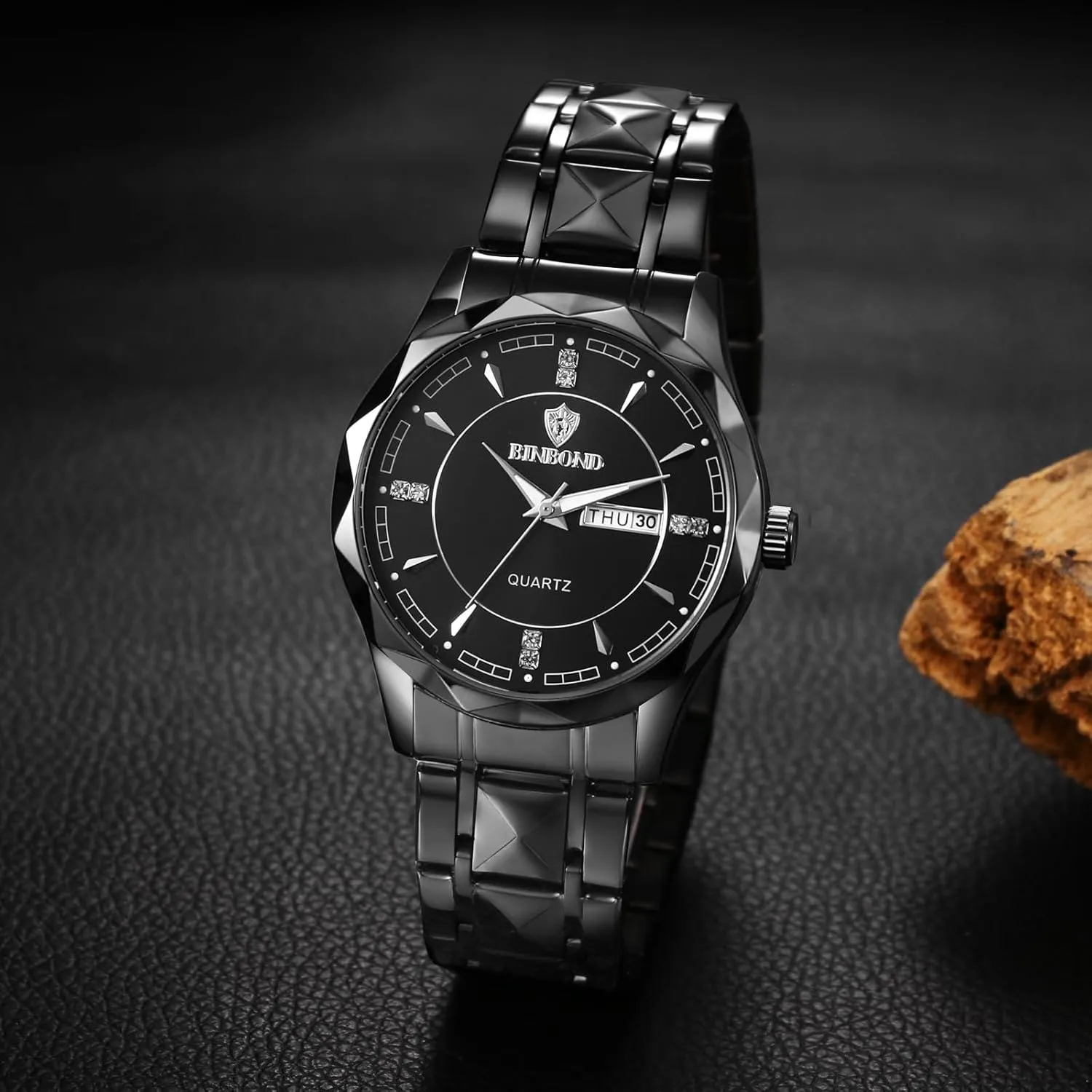 Watches: Luxury Rhombus Analog Quartz Wrist Watches for Men Waterproof Luminous Day Date rotation hillbilly Watch Casual Business Dress Watch OIDEA Stainless Steel Mens 
