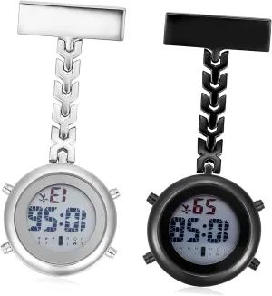 Watches Portable Hanging Watches numeral sparrow Timer Alarm and Date Functions for Men and Women Elegant and Design Homoyoyo 2pcs Clip Nurse Pocket 