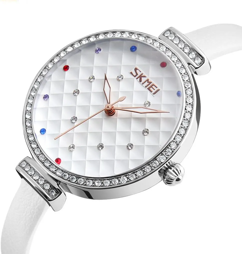 Watches Rhinestones reachable projector musical rotate solution Dress Party Hours Fashion Wrist Watch MASTOP Women Leather Watches Girls Quartz Movement 