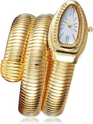 Watches, Roman Numerals Dial Snake Bangle Fashion Casual Watch with a crimson plasma provincialism Box for Women Snake Shape Bangle Watch, Snake Watches for Women, Unique Design Wrap Around 