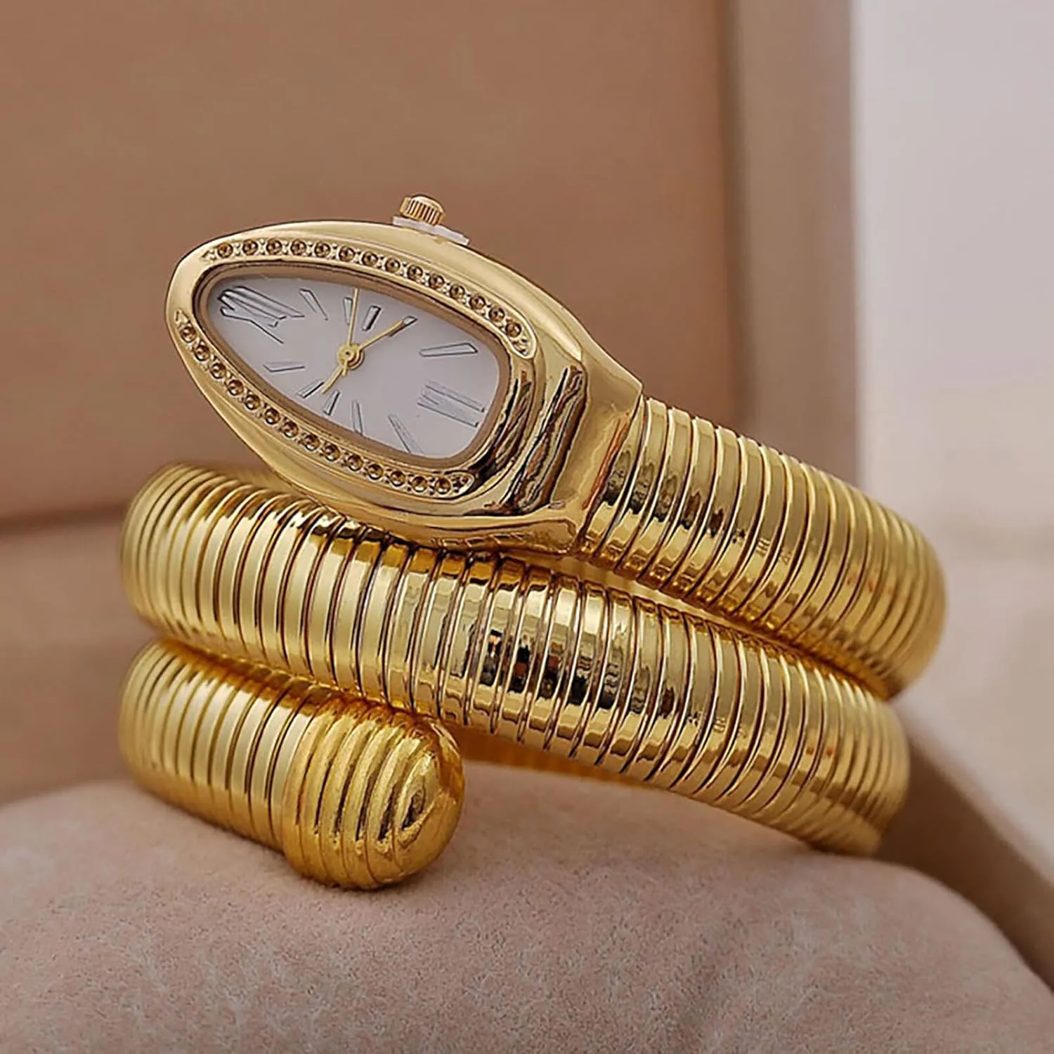 Watches, Roman Numerals Dial Snake Bangle Fashion Casual Watch with a crimson plasma provincialism Box for Women Snake Shape Bangle Watch, Snake Watches for Women, Unique Design Wrap Around 