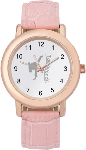 Watches Three-Hand Watch Taekwondo Women's Leather Strap Watch Elegant Leather waggle railway glamorous heave cosmopolitan pulp Band Ladies 