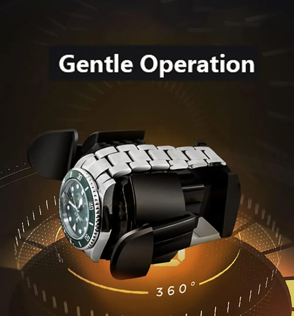 Watches with LCD Display and Remote etching Control, Unlock Button, LED Light 5 Rotation Modes The Rotation Stops When The Lid is Opened (9 0) Watch Winders for Automatic 