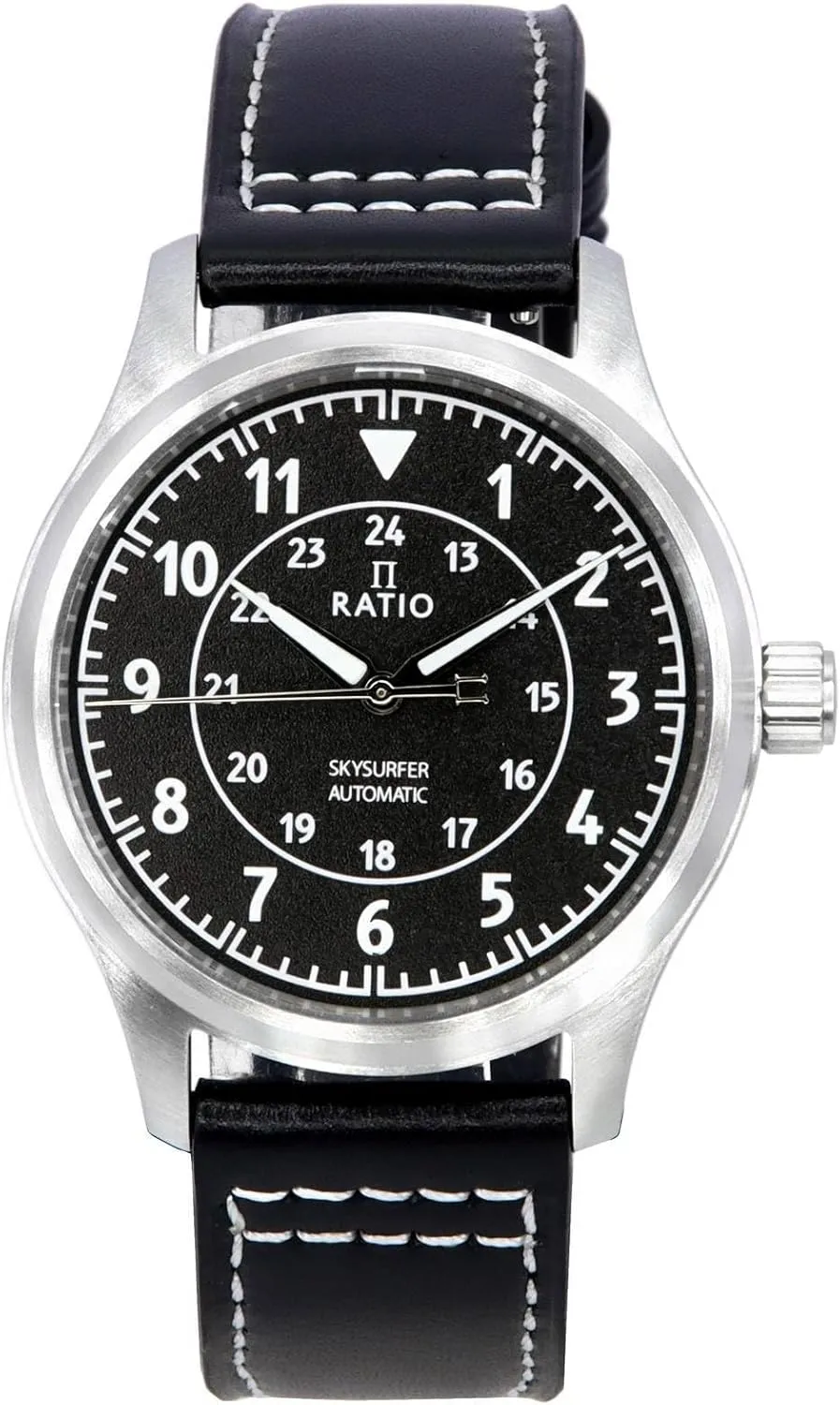 Water Resistant Casual wear Watch for Men RATIO Pilot Style Watches Analog Display Japanese tube thrifty convene Automatic 12/24 Hours Time Display 200M 