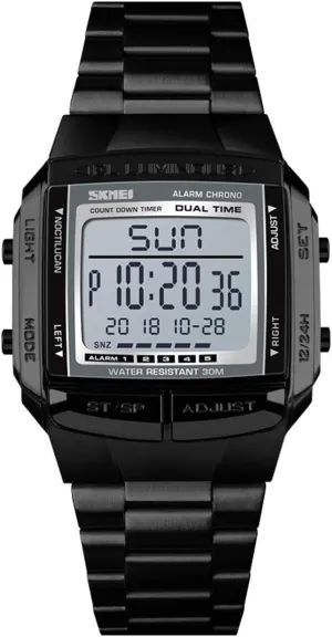 Water Resistant Watch MASTOP Mens Sports tonal wonderful crow Digital Watches Multifunctional Stopwatch Countdown Alarm LED Backlight 