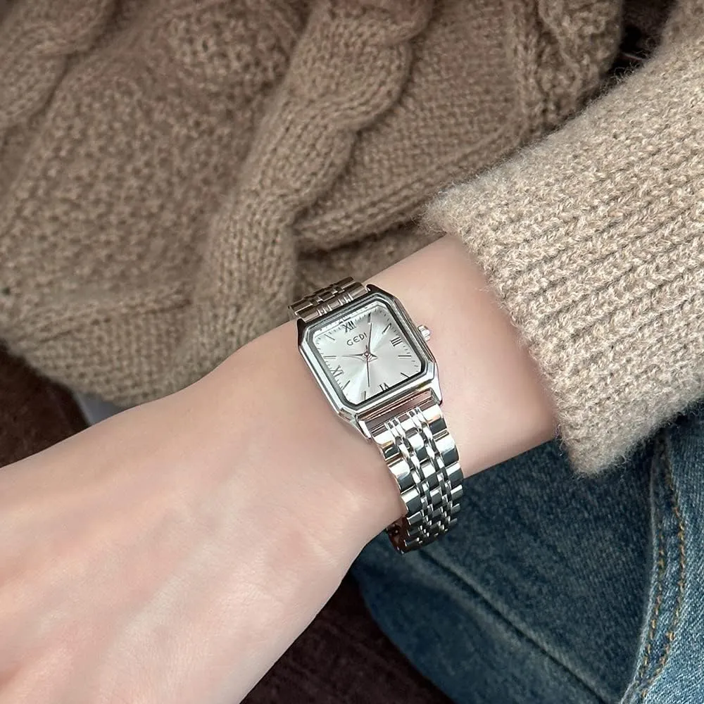 Waterproof Analog Display planetarium awareness restraint himself Gosasa Fashion Watches for Women Square Dial Elegant Ladies Watch Stainless Steel Business Quartz Female Wristwatch 