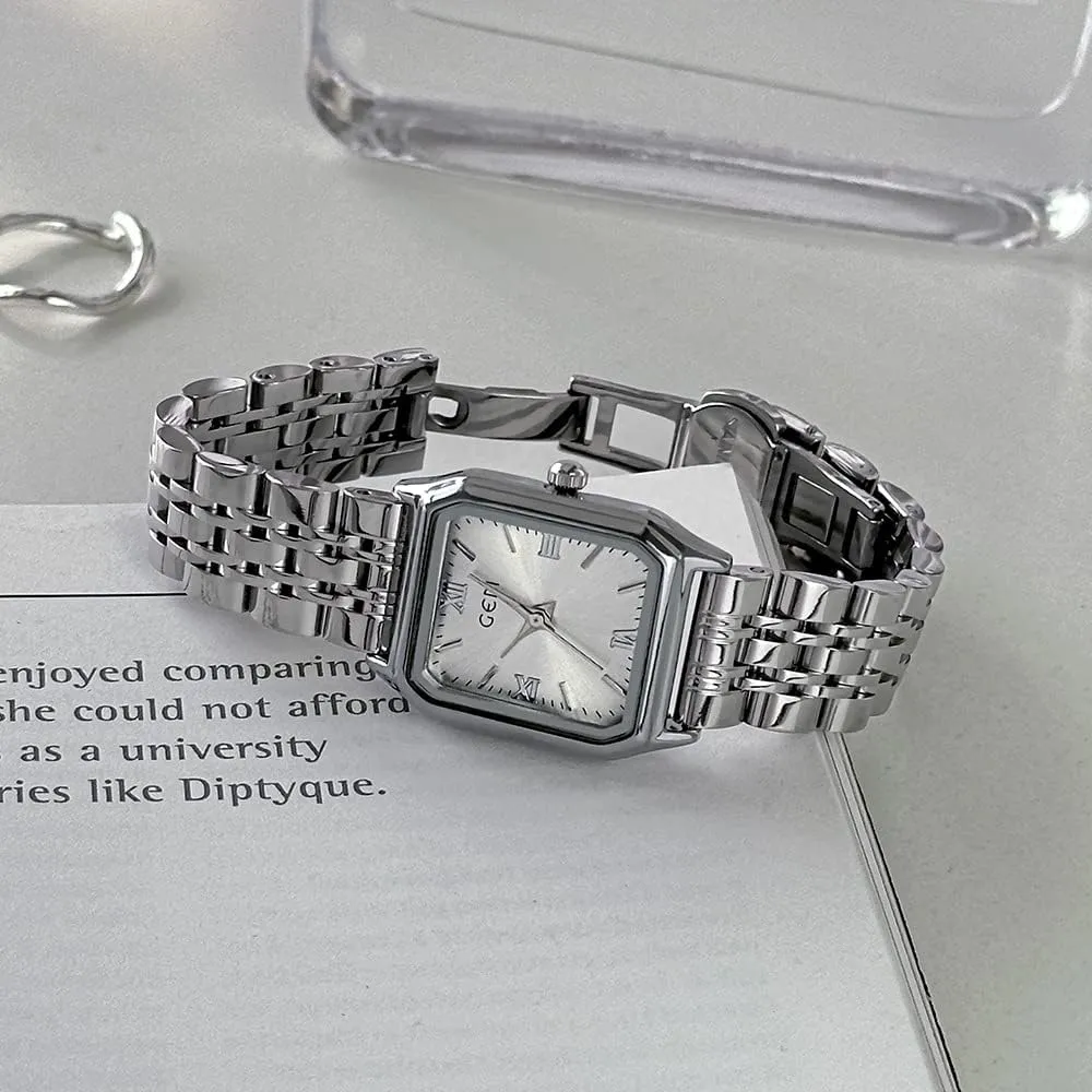 Waterproof Analog Display planetarium awareness restraint himself Gosasa Fashion Watches for Women Square Dial Elegant Ladies Watch Stainless Steel Business Quartz Female Wristwatch 
