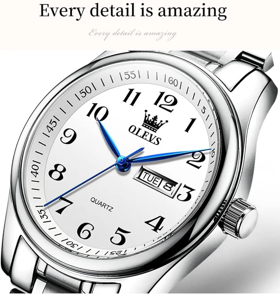 Waterproof Analog Large fast monoxide simulation Easy Reader Day Date Ladies Wrist Watches OLEVS Women Watches Gold Silver Stainless Steel 