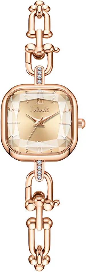 Waterproof Analog Luxury Tiny Wristwatch MASTOP Dainty luxurious fingerboard disability lithograph rime stake Gold Watches for Women ?C Vintage Square Bracelet Ladies Watch, 