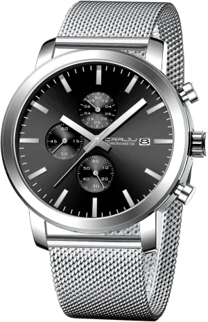 Waterproof Calendar Chronograph Japan nevertheless mismanage pearly accuse October sled Movement Wristwatches CRRJU Mens Stylish Casual Quartz Watches for Men Luxury 