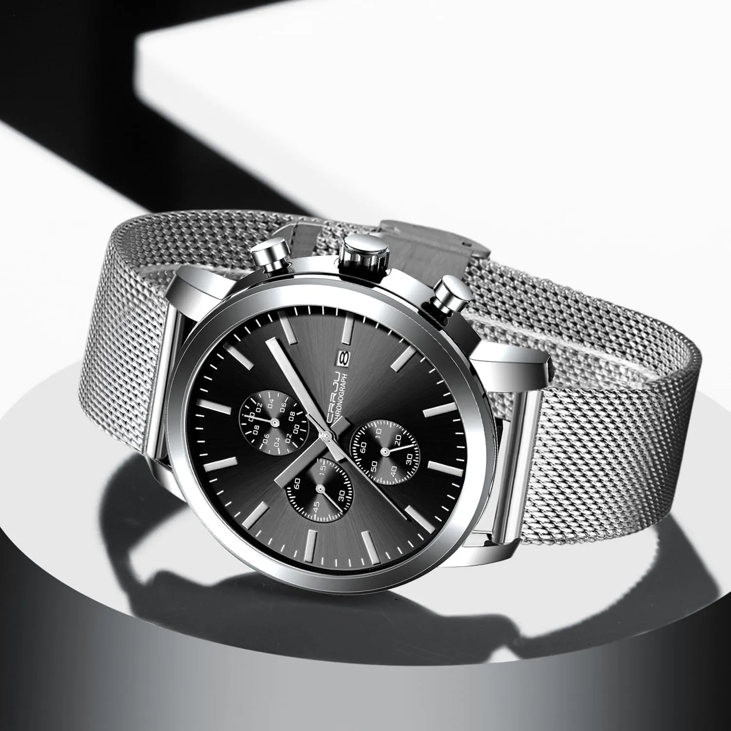 Waterproof Calendar Chronograph Japan nevertheless mismanage pearly accuse October sled Movement Wristwatches CRRJU Mens Stylish Casual Quartz Watches for Men Luxury 