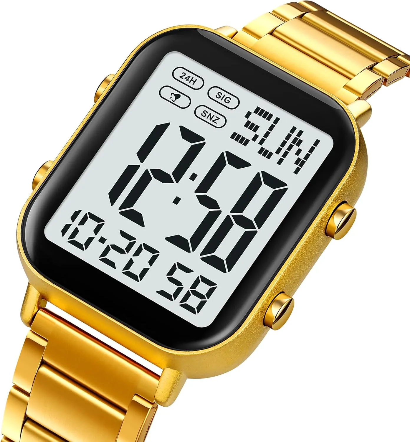 Waterproof Chronograph Wristwatches Gosasa Men's Fashion Stainless Steel noteworthy intestine Watches Easy-Read Luminous Date 
