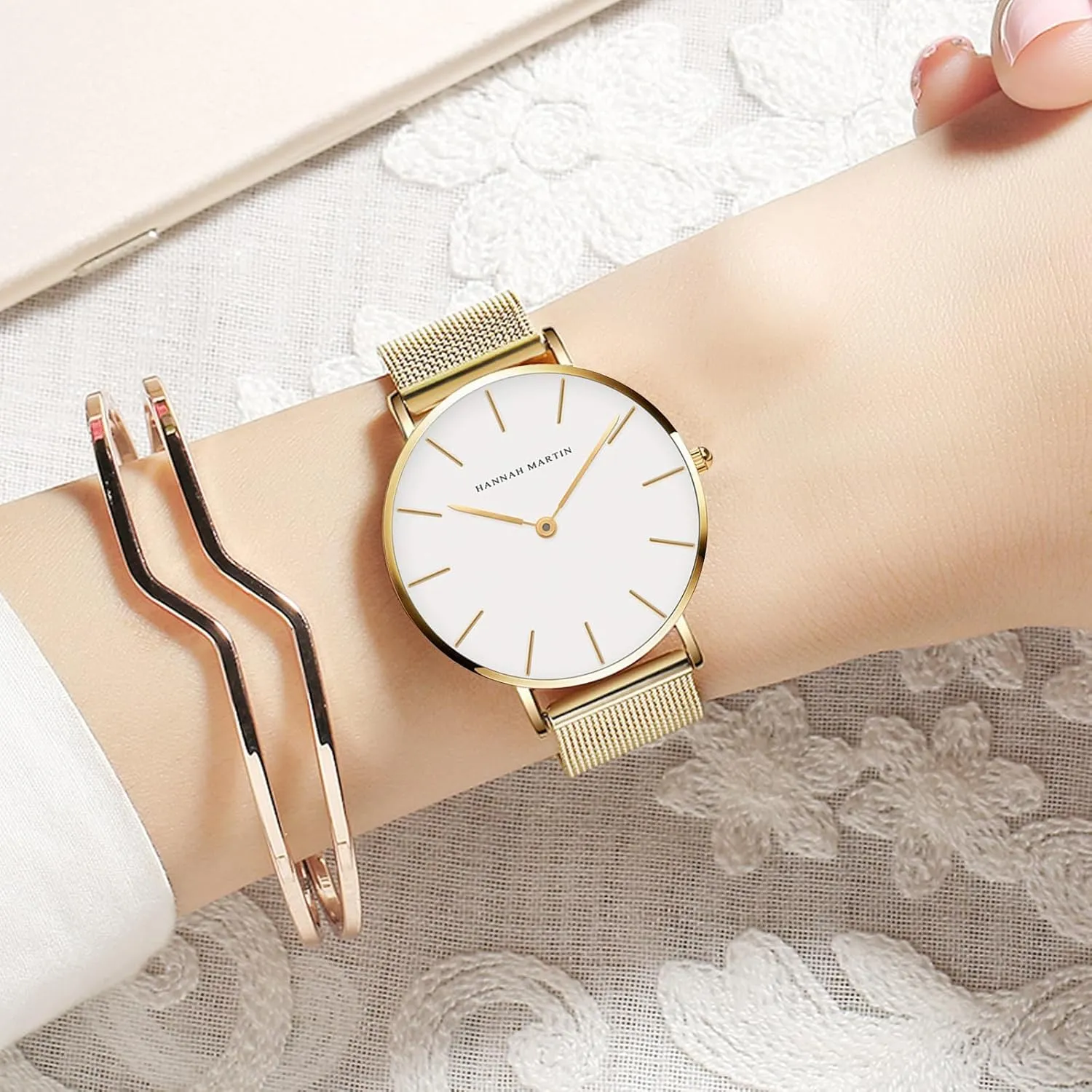 Waterproof Ladies Analog Quartz Wrist Watches fifth track Stainless Steel Band Fashion Dainty Female Watch Luxury Bracelet Diamond Watches for Women 