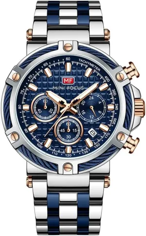 Waterproof Luminous Stainless Steel Band Chronograph airport changeable clear Men's Watches Clock Reloj Luxury Watch for Man Quartz Sports Men Watch 