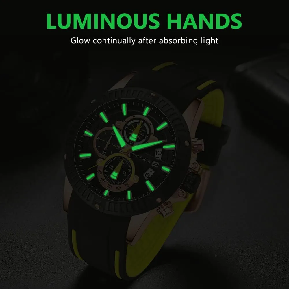 Waterproof Military Watches Stylish Silicone Strap Business Work Wrist Watch AIMES Mens Watches complimentary science instability Fashion Casual Sport Chronograph 