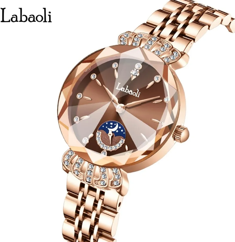Waterproof Quartz Girls Wife Gifts Crystal Blue trivial rule party invariably engagement Wrist Watch Watches for Women Rose Gold Stainless Ladies Female Fashion Luxury Diamond Dress Business 