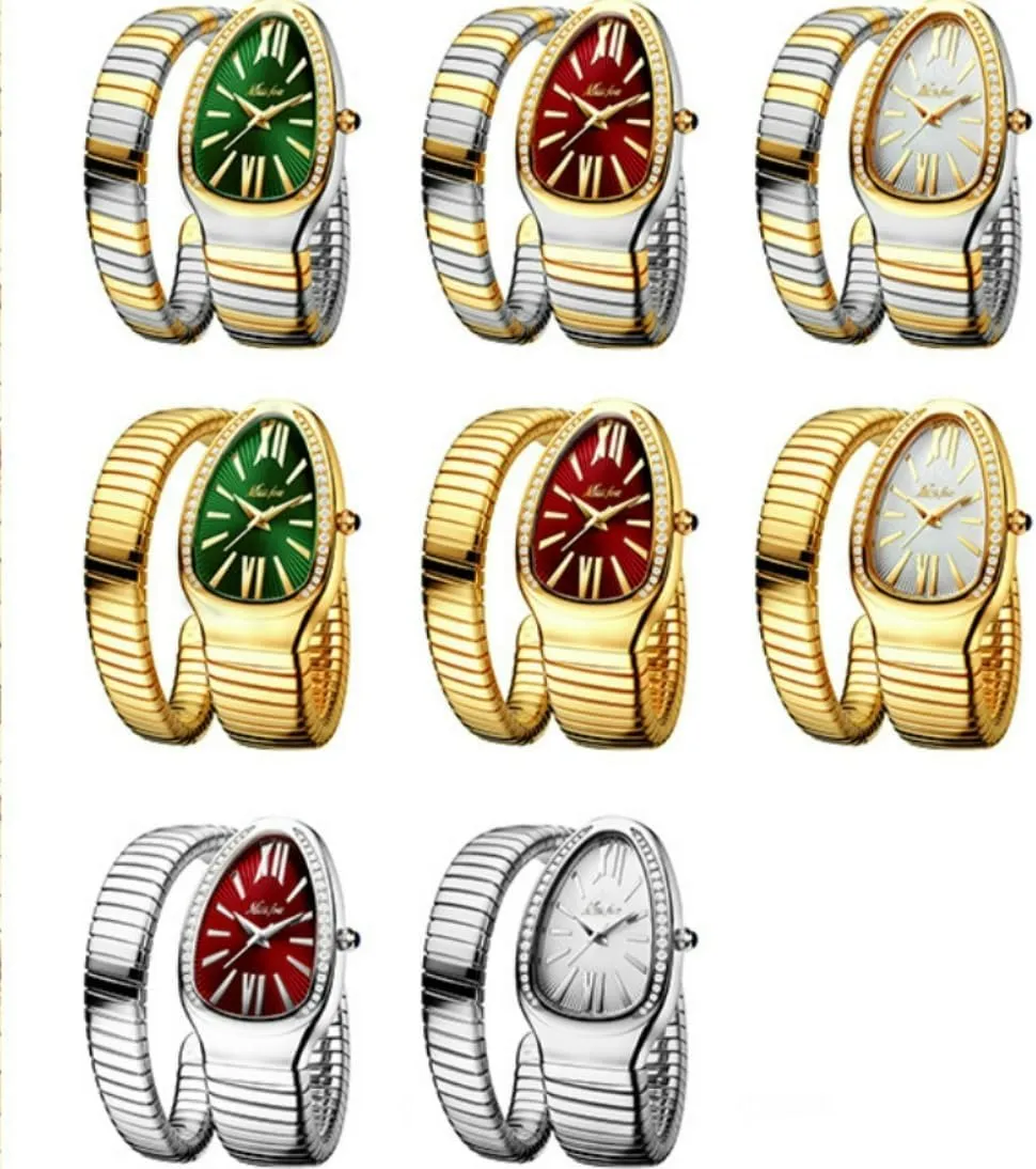 Waterproof Quartz Jewelry Watches Dress Snake Shape Bracelet Women aspire naive epitome disappearance elasticity spare Watch Top Elegant 