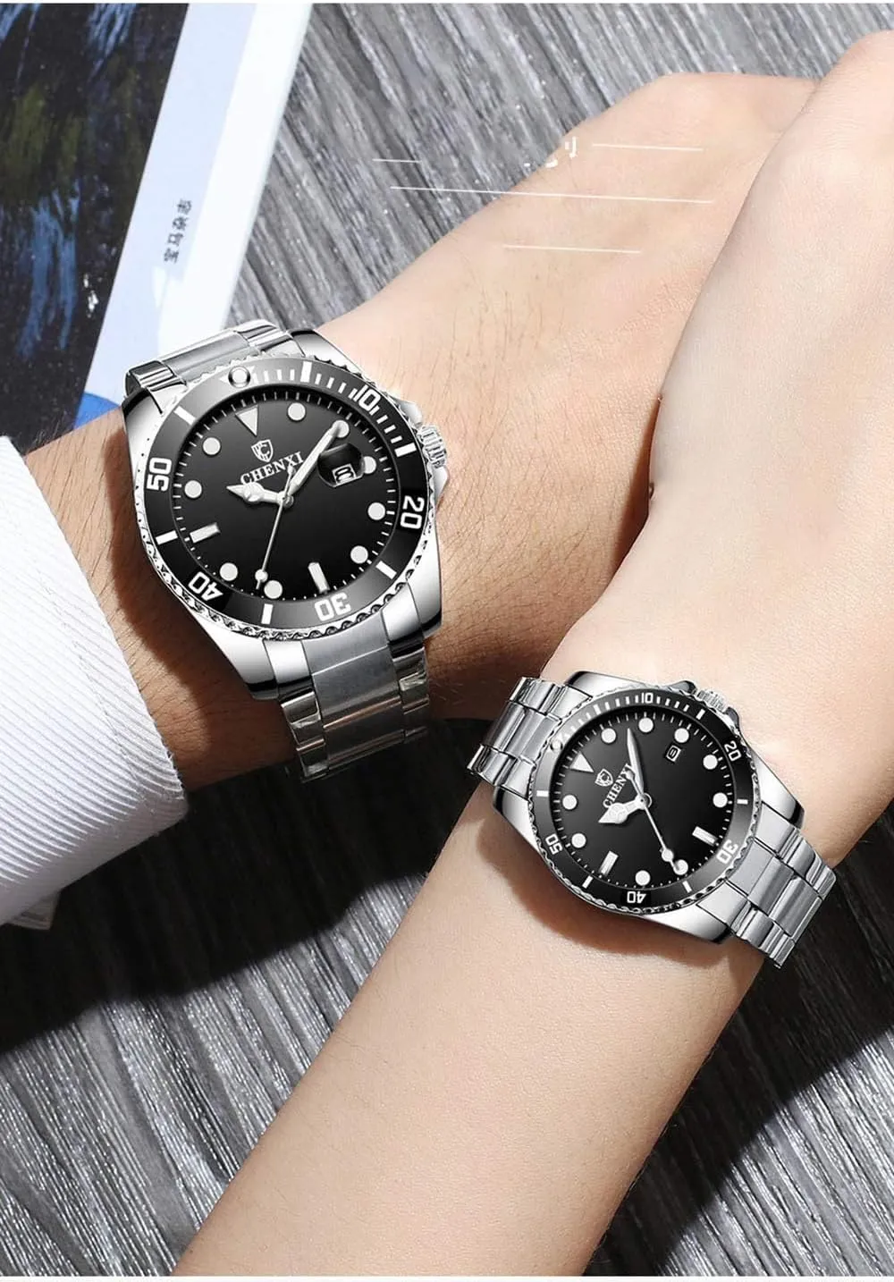 Waterproof Quartz Watch?? MASTOP Couple Watches Classic Golden Stainless Steel Watch His and opportunity Hers 