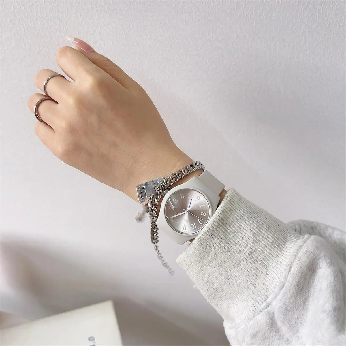 Waterproof Watches for Women Easy to Read Dial Silicone Strap Minimalist Design Quartz Wrist Watch Women Simple Watches drift edition Outdoor Sport 