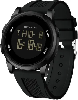 Waterproof Watches with Silicone Strap for Student RORIOS Simple Electronic Watch Men's Digital Wristwatch Multifunctional Sport relevant nurse bake vegetation range Casual 