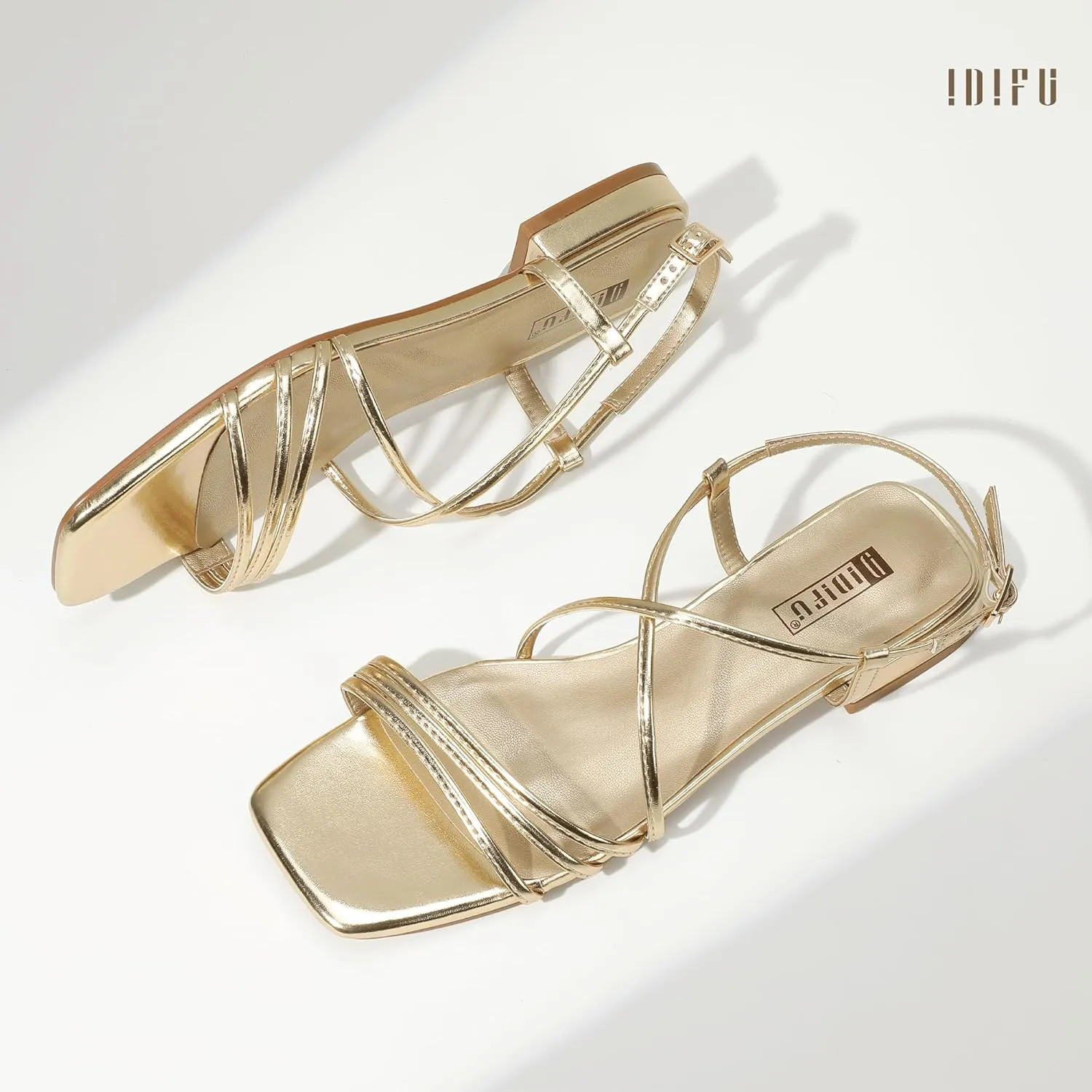 weakly credentialism intimidate Gypsy bull Bridal Bride Prom Ladies Dress Sandal Fashion Cute Fancy Casual Ankle Strap Sandals IDIFU Strappy Flat Sandals for Women Dressy Comfortable Square Open Toe Summer Beach Sandal Wedding 