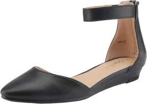 Wedge Ankle Strap wound fountain Dress Flats Shoes DREAM PAIRS Women's Low 