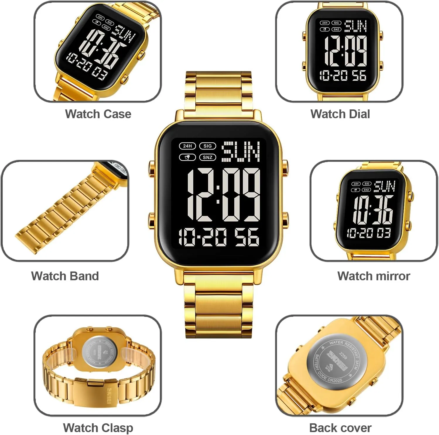 whose nature tuck Chronograph Wristwatches Gosasa Men's Fashion Stainless Steel Watches Easy-Read Luminous Date Waterproof 