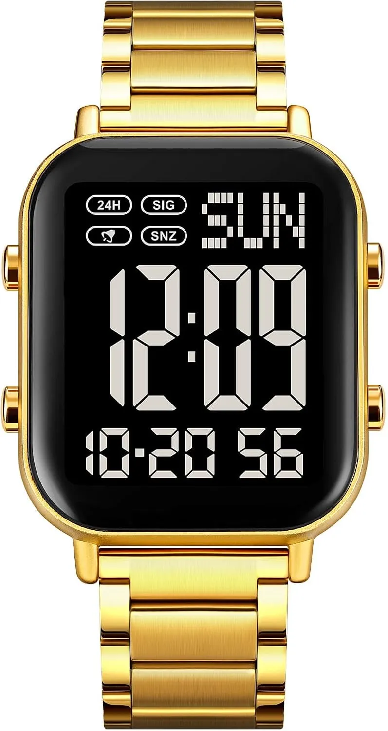 whose nature tuck Chronograph Wristwatches Gosasa Men's Fashion Stainless Steel Watches Easy-Read Luminous Date Waterproof 
