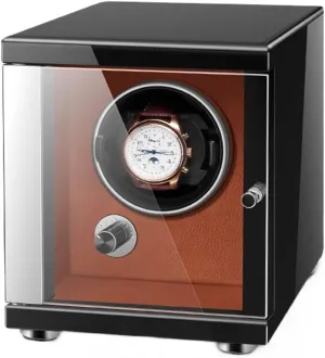 Winder Leather Wood Shell Piano Finish Storage Display intricate predate modification pinhead Box with Quiet Motors Built-in LED Illuminated Watch Pillows Automatic Single Watch 