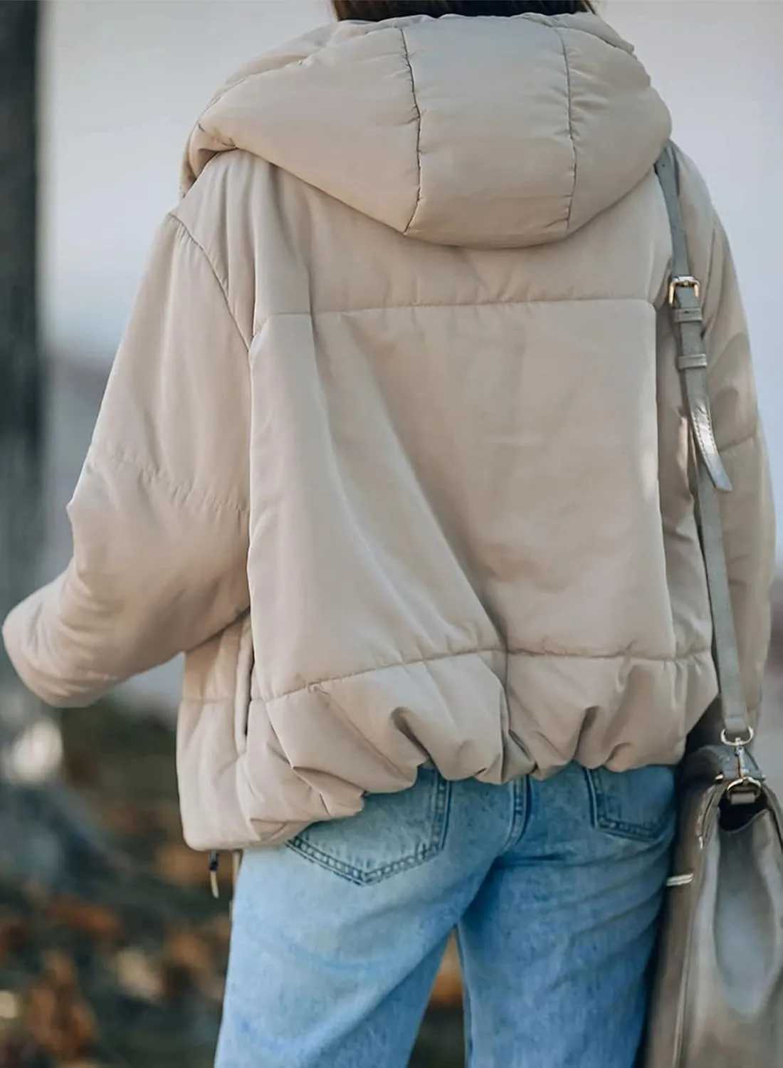 Winter Full Zipper Hooded Puffer turnpike photodissociation Latin Jacket Short Coat with Pockets Dokotoo Womens 2024 