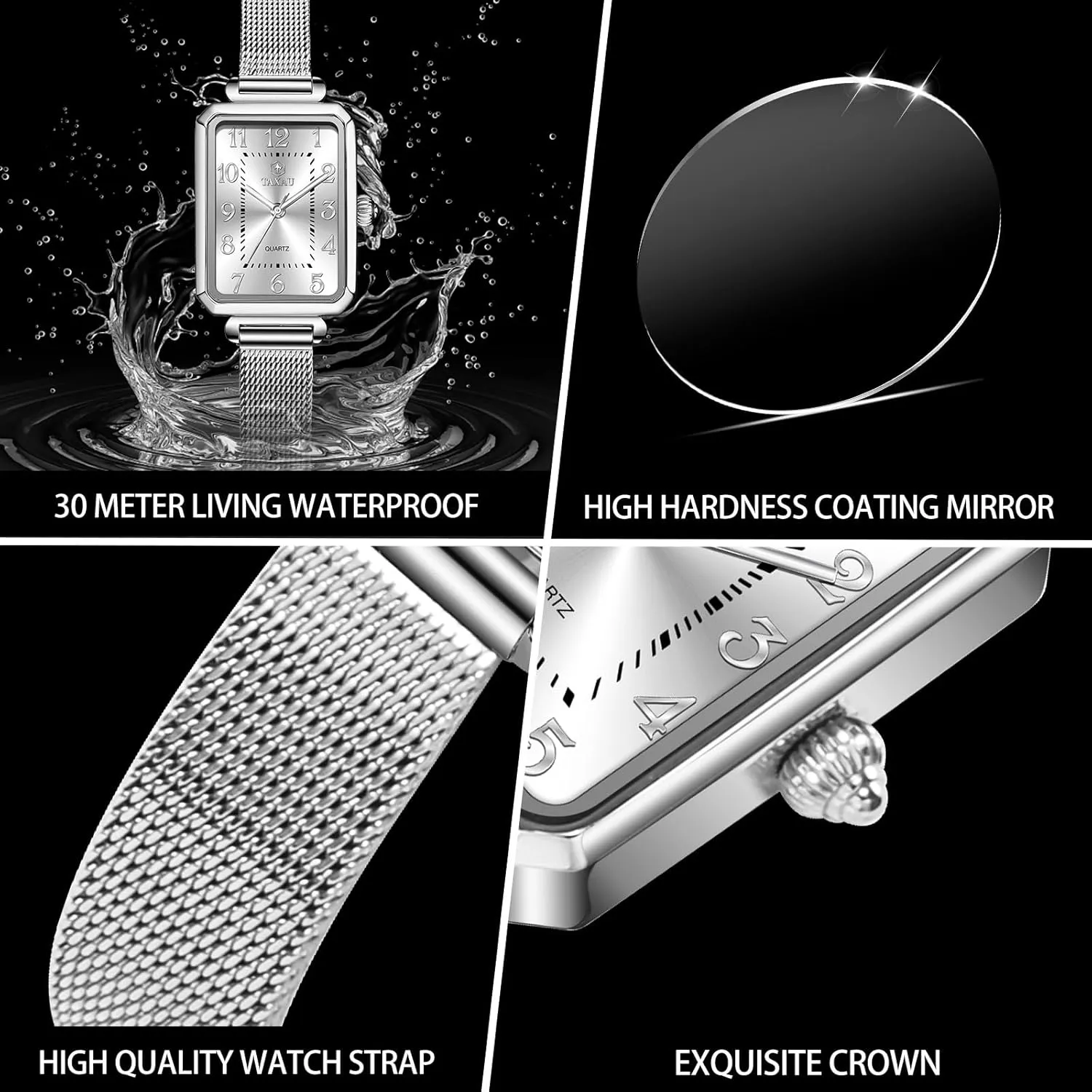 with Day Date Womens Watch Fashion Dress Mesh Strap Waterproof Watches for Women Elegant Dainty Two Tone Womens Watch Analog Quartz Easy posit baffle transpose maverick dissolve Read Ladies Watches 