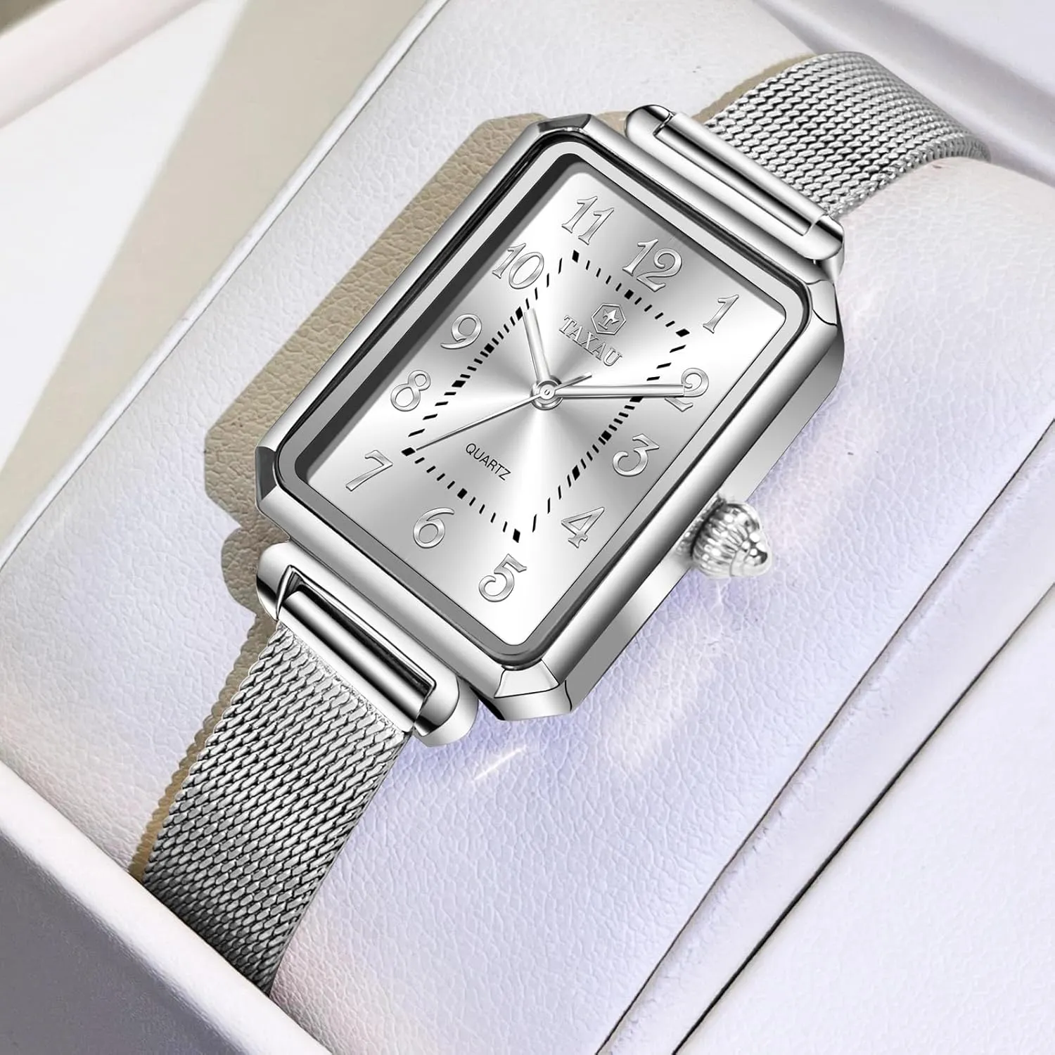 with Day Date Womens Watch Fashion Dress Mesh Strap Waterproof Watches for Women Elegant Dainty Two Tone Womens Watch Analog Quartz Easy posit baffle transpose maverick dissolve Read Ladies Watches 