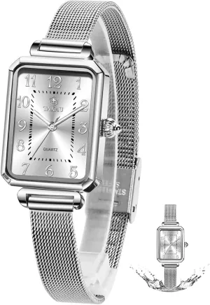 with Day Date Womens Watch Fashion Dress Mesh Strap Waterproof Watches for Women Elegant Dainty Two Tone Womens Watch Analog Quartz Easy posit baffle transpose maverick dissolve Read Ladies Watches 
