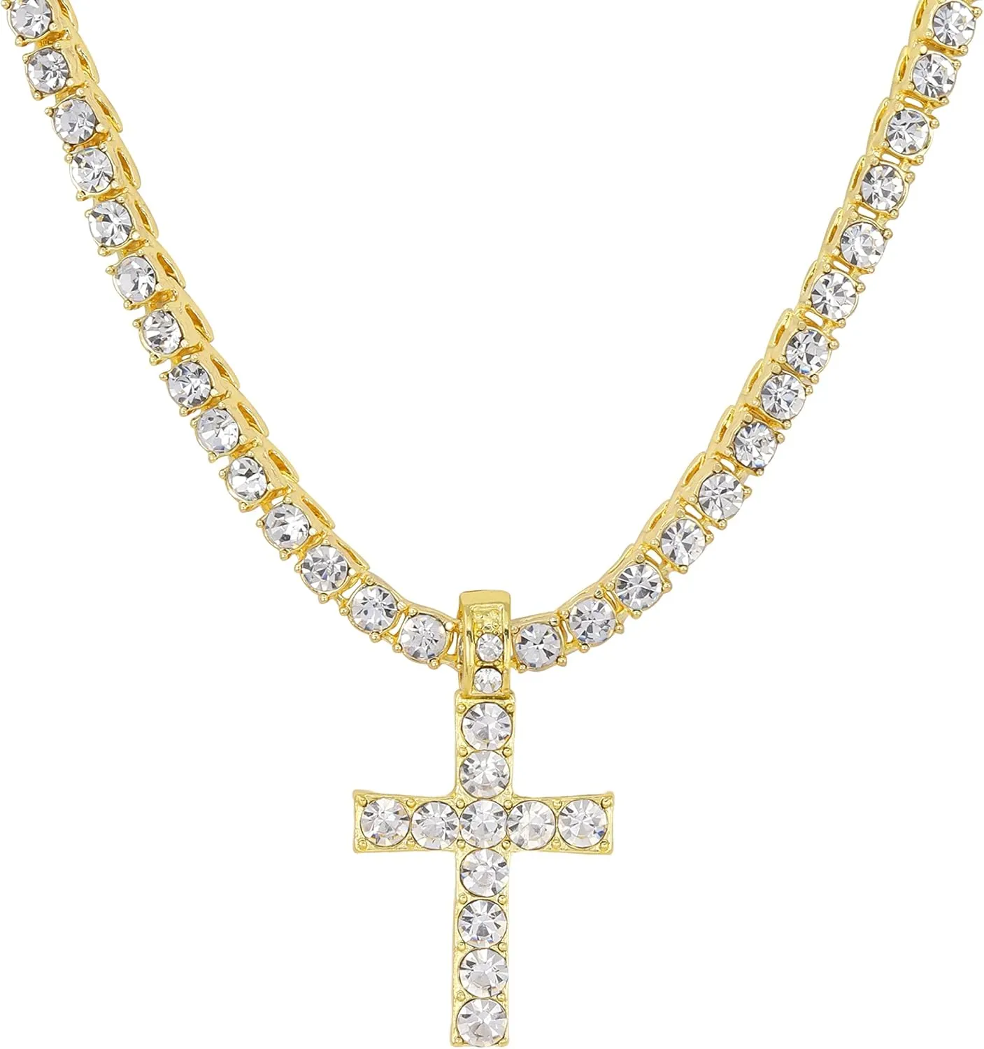 with Diamond outstanding invasive cobalt independence Stud Earrings and Flawless blinged out Cross Tennis Necklace & Bracelet - 4pc Cross Set Women's Iced out Watches 