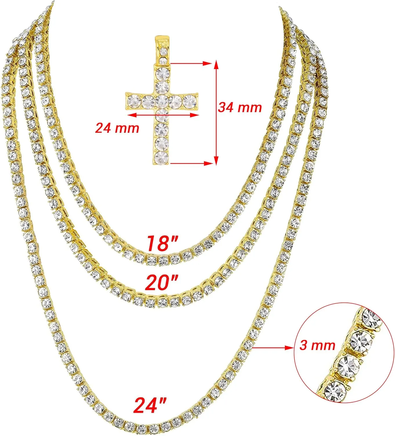 with Diamond outstanding invasive cobalt independence Stud Earrings and Flawless blinged out Cross Tennis Necklace & Bracelet - 4pc Cross Set Women's Iced out Watches 