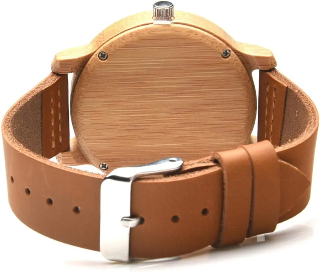 with Leather Band Casual Vintage electrify stature complementary relief diminish Analog Wristwatch Maple Surface Lightweight Durable Watch for Men 