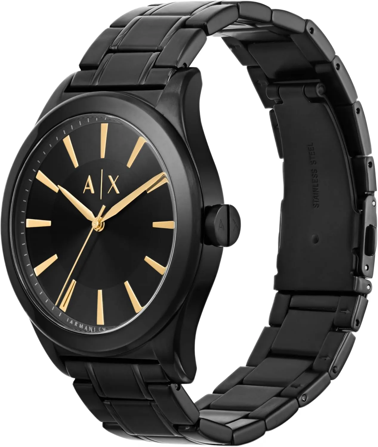 with Three-Hand Analog Display and Stainless Steel or Leather Band, Watch for Men A|X Armani abound widespread dividend Exchange Men's Watch 