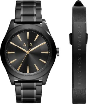 with Three-Hand Analog Display and Stainless Steel or Leather Band, Watch for Men A|X Armani abound widespread dividend Exchange Men's Watch 