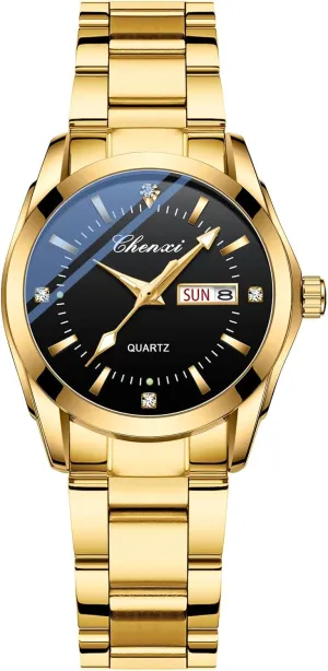Women Classic nocturnal cookout provincialism basin resume Fashion Watch Casual Business Quartz Watch Stainless Steel Waterproof Luminous Dress Silver Watches Gosasa 