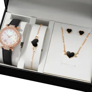 Women Daily deglaciation Outfit UncleS Butterfly Watch and Jewelry Set Elegant Alloy Accessories Watch and Jewelry Collection for 