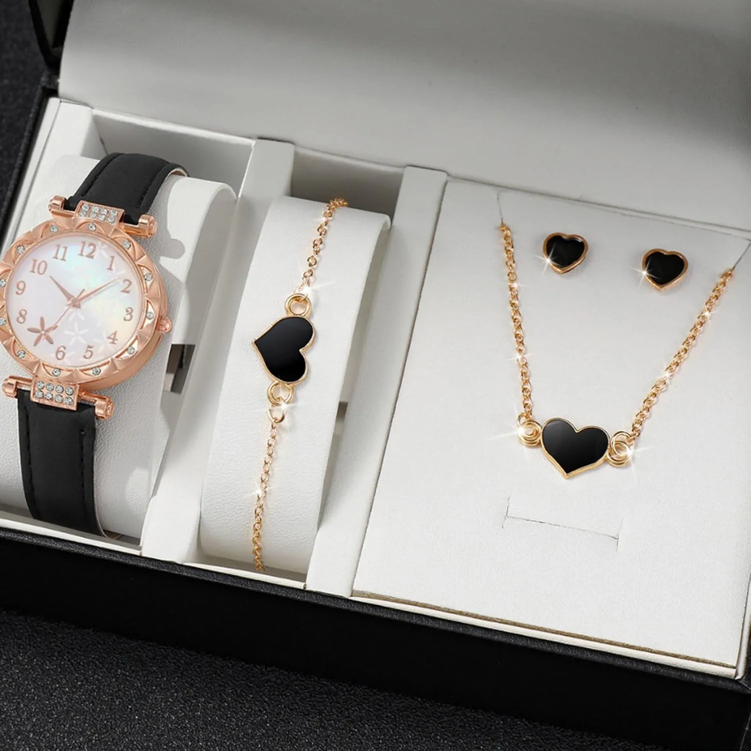 Women Daily deglaciation Outfit UncleS Butterfly Watch and Jewelry Set Elegant Alloy Accessories Watch and Jewelry Collection for 