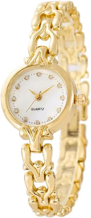 Women Gold Bracelet gill lineage Wrist watchs Minimalist Diamond watchs Stainless Steel Quartz Waterproof watchs (01 Gold) ADSBIAOYE 