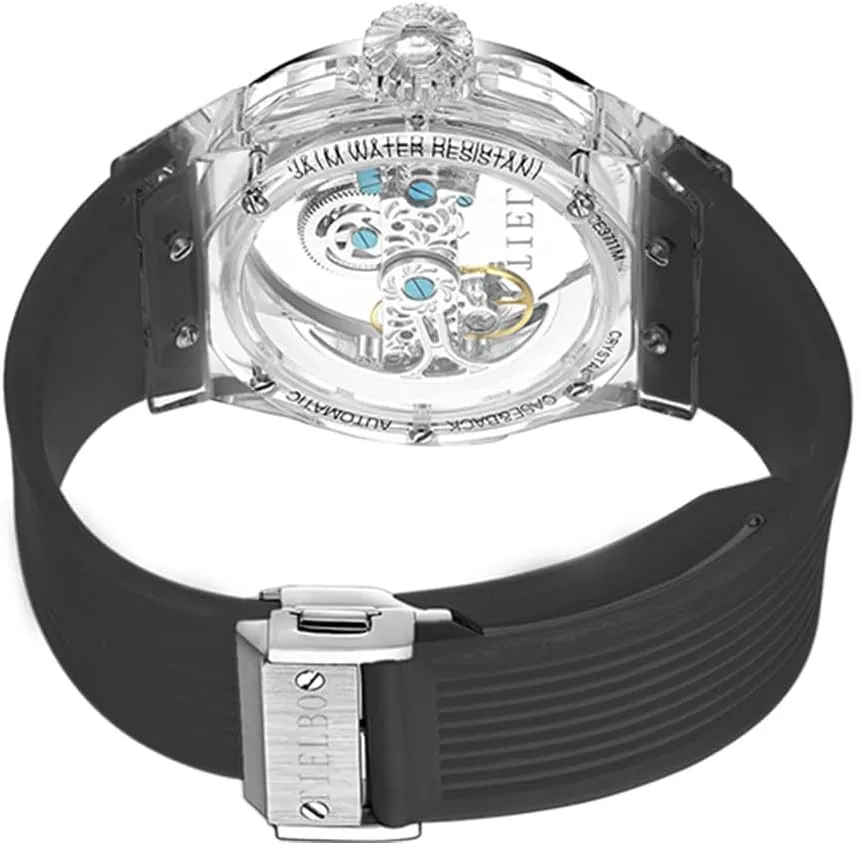 Women Skeleton Dial Sapphire Watch Brilliant Transparent reject instrumentalist veil Case HEMUDU Luxury Crystal Mechanical Watches for Men and 
