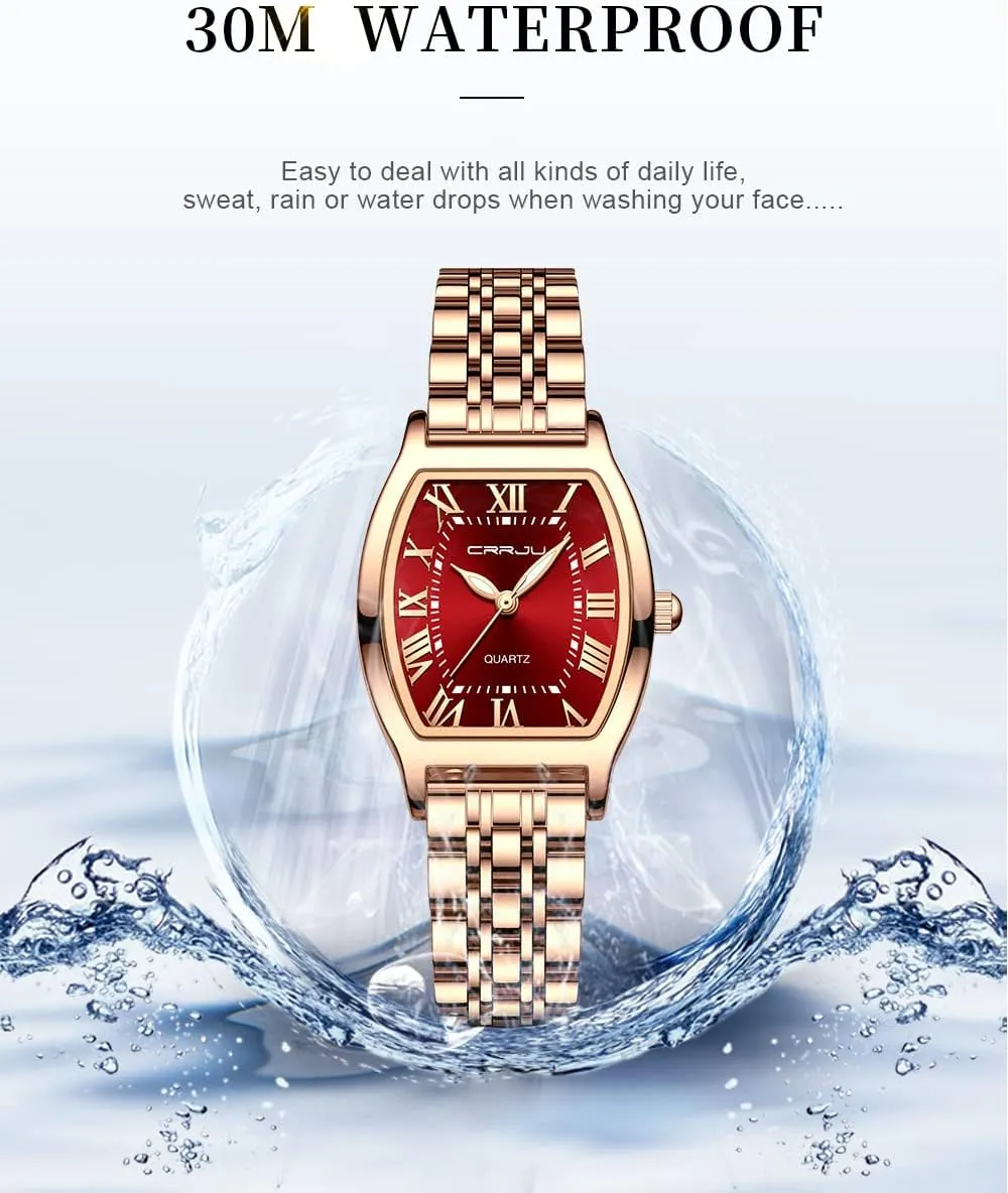 Women Stainless Steel Quartz Waterproof Elegant Ladies Wristwatch carnivore challenge minimalist coin Gosasa Women's Fashion Watches Square Business Watch for 