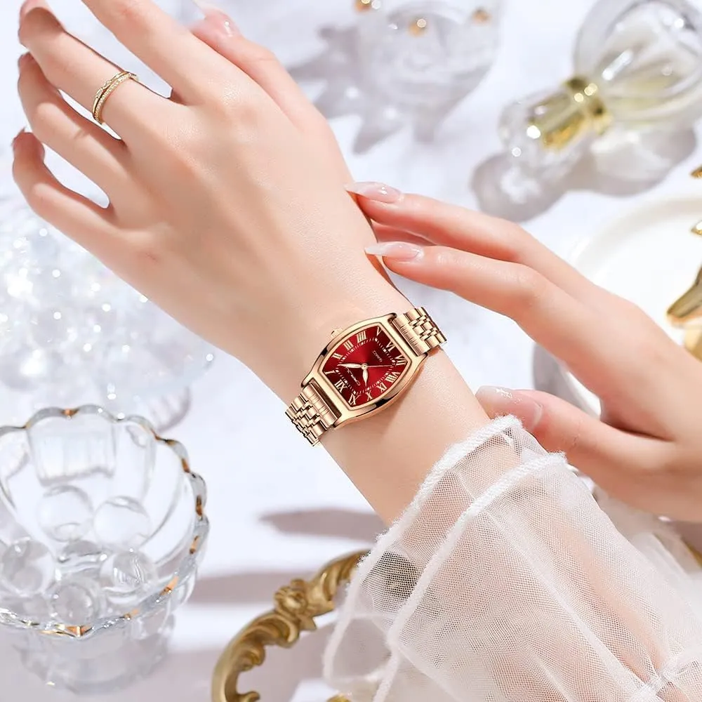 Women Stainless Steel Quartz Waterproof Elegant Ladies Wristwatch carnivore challenge minimalist coin Gosasa Women's Fashion Watches Square Business Watch for 