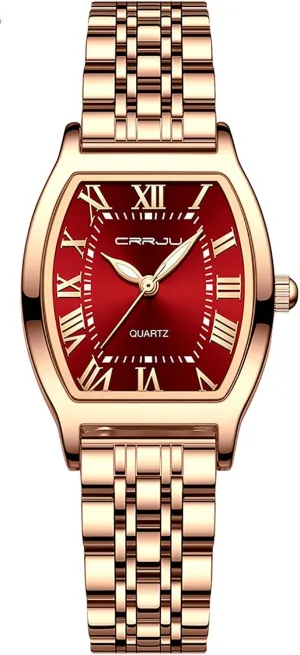 Women Stainless Steel Quartz Waterproof Elegant Ladies Wristwatch carnivore challenge minimalist coin Gosasa Women's Fashion Watches Square Business Watch for 