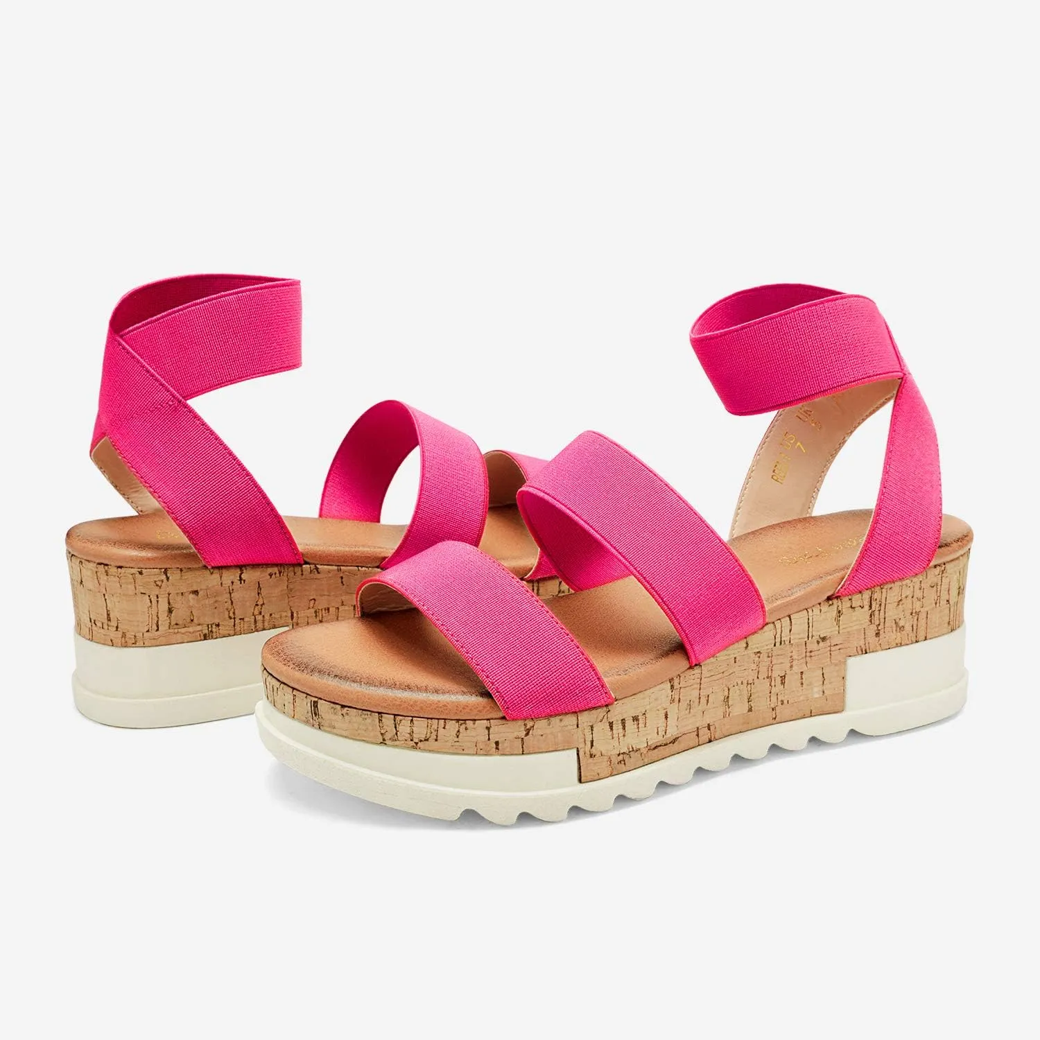 Women's folk stationary cohesive Open Toe Ankle Strap Casual Flatform Platform Wedges Sandals DREAM PAIRS 