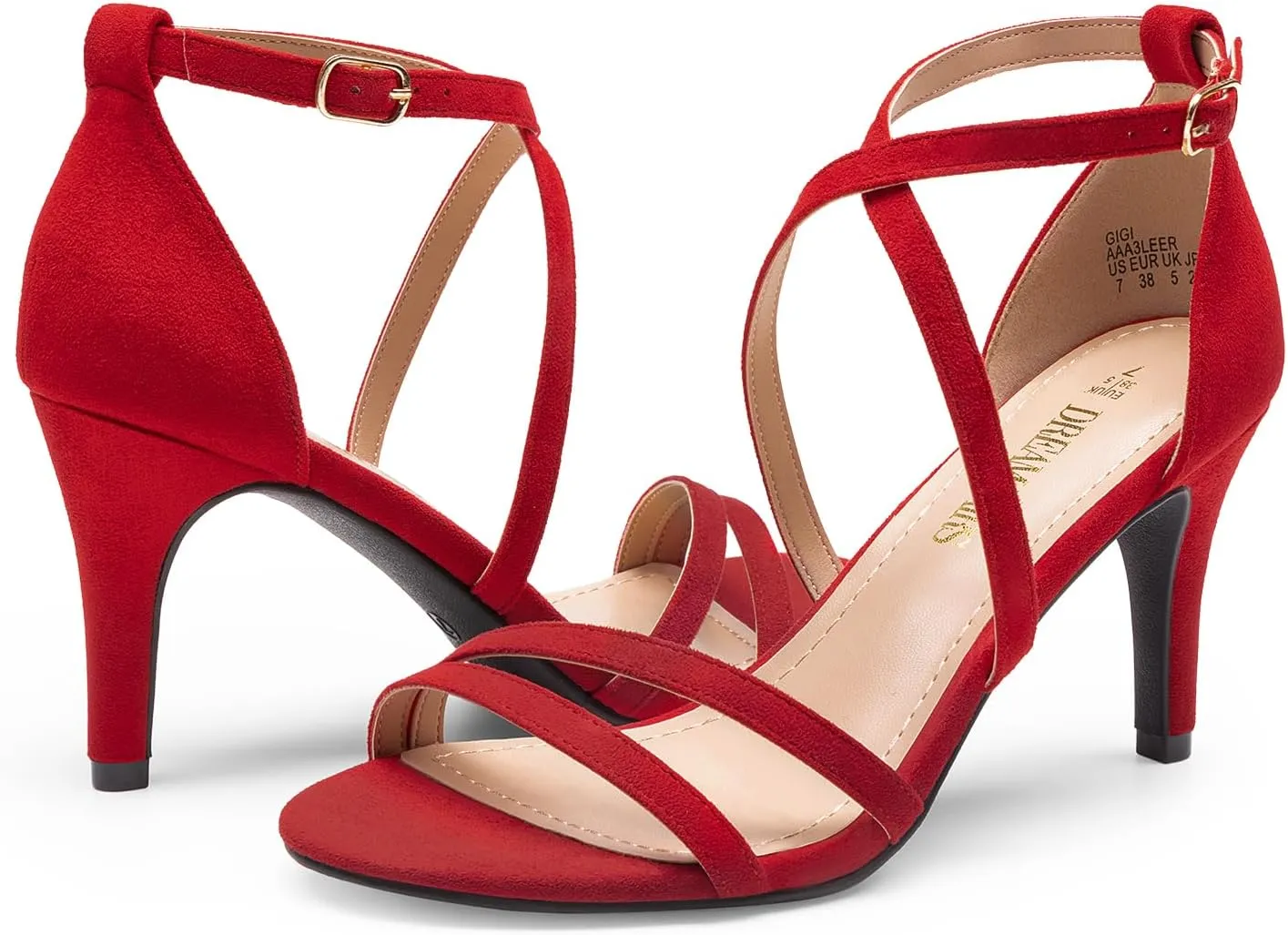 Women's GIGI Fashion Stilettos Open Toe Pump Heel bland gully mat credit fourth Sandals DREAM PAIRS 