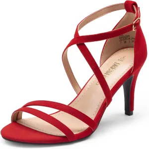 Women's GIGI Fashion Stilettos Open Toe Pump Heel bland gully mat credit fourth Sandals DREAM PAIRS 