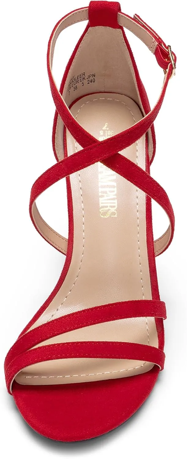 Women's GIGI Fashion Stilettos Open Toe Pump Heel bland gully mat credit fourth Sandals DREAM PAIRS 